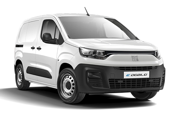 Vue latérale du fourgon FIAT E-DOBLO III - 2022 – modèle utilitaire gris aménageable